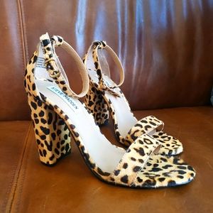 Steve Madden Carrson cow hair leopard heels